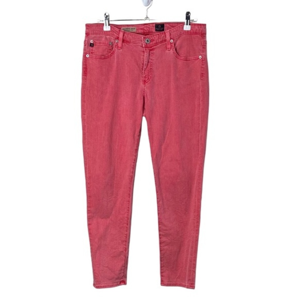 AG Adriano Goldschmied Faded Red The Stevie Ankle Slim Straight Leg Sz 31R